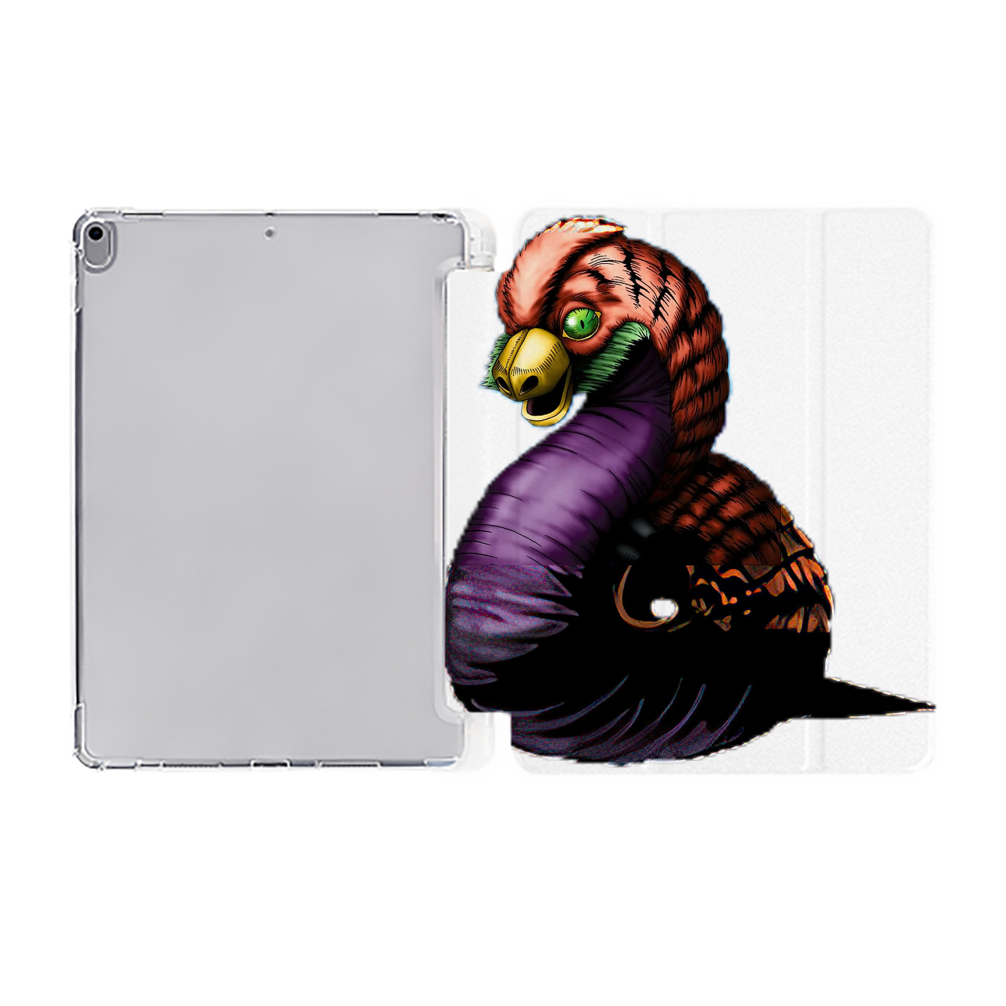 （画像用） 遊☆戯☆王 Yu-Gi-Oh! IPad ケース ペン収納付き 三つ折りスタンド PUレザー×シリコン 対応機種9.5/10.5/10.9インチ